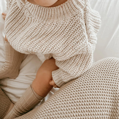 SnuggleKnit – Chunky Cotton Cable Pullover