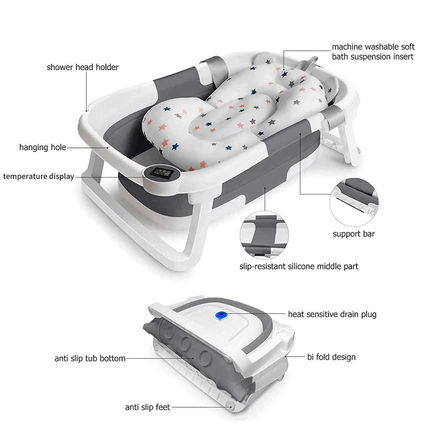 AquaNest - Foldable Baby Bathtub