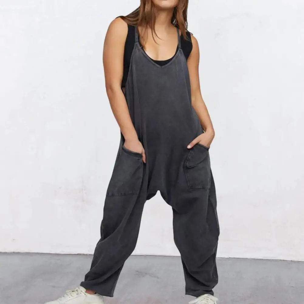 BreeziCotton – Spaghetti Linen Overalls